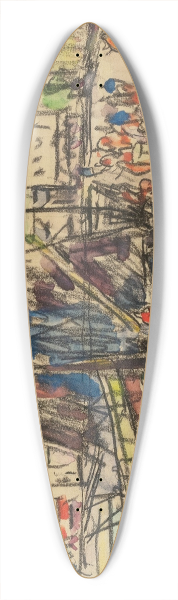 Paul Signac - Audierne 39.3 inch art pintail longboard deck