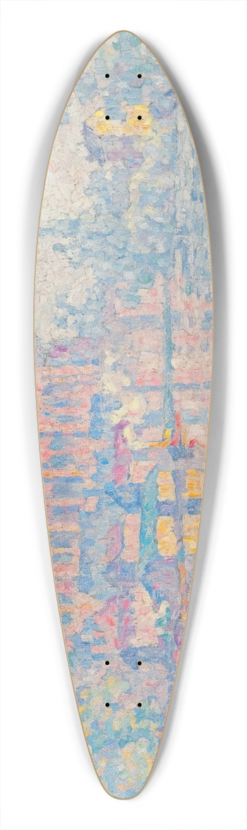 Paul Signac - Auxerre, La Rivire 39.3 inch art pintail longboard deck