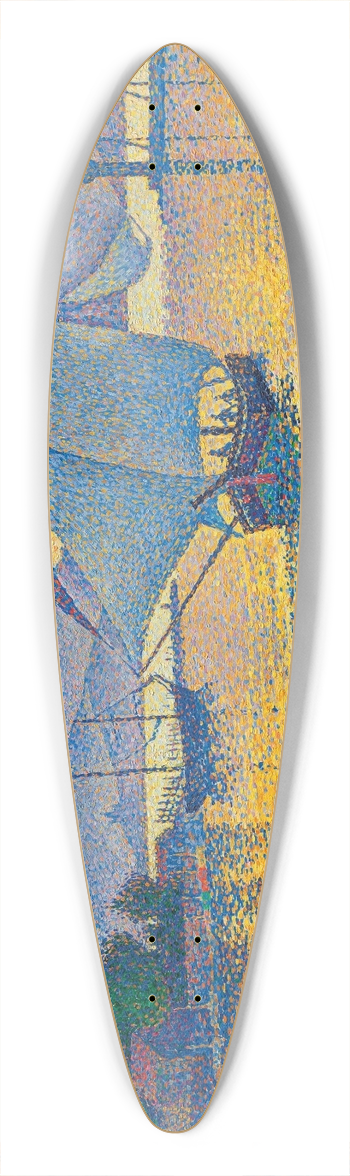 Paul Signac - Le Port Au Soleil Couchant, Opus 236 (Saint-Tropez) 39.3 inch art pintail longboard deck
