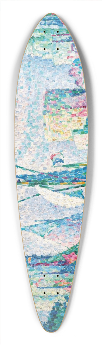 Paul Signac - Les Tours Vertes, La Rochelle 39.3 inch art pintail longboard deck