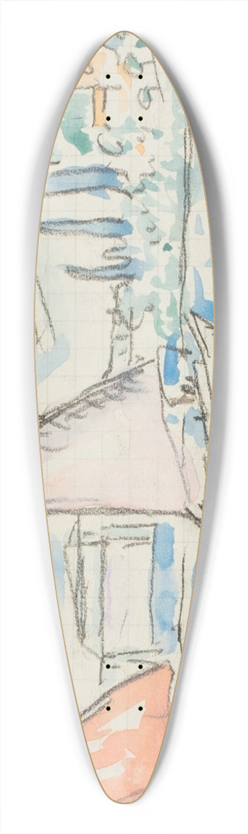 Paul Signac - Martigues 39.3 inch art pintail longboard deck