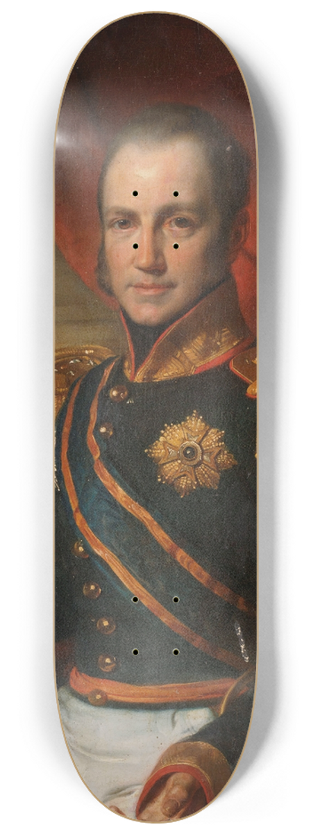 Cornelis Kruseman - Portrait of Godart Alexander Gerard Philip, Baron van der Capellen, Governor-General of the Dutch East Indies 8.25 inch art skate deck