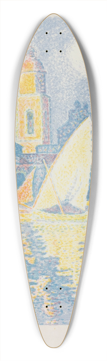 Paul Signac - The Port of St. Tropez 39.3 inch art pintail longboard deck
