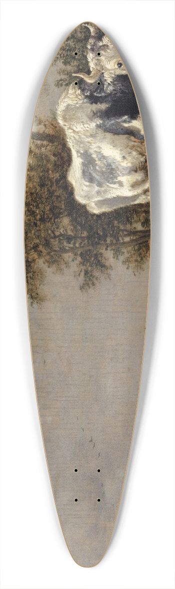 Paulus Potter - Three Cows on a Pasture 39.3 inch art pintail longboard deck