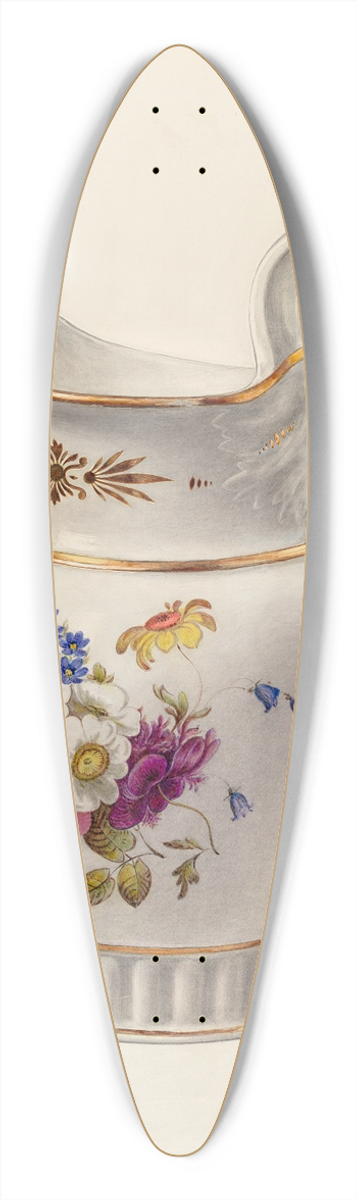 Paul Ward - White Glazed Porcelain Pitcher 39.3 inch art pintail longboard deck