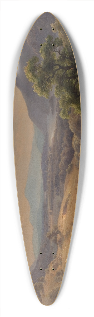 Paul Weber - Extensive Landscape with Valley and Mountains (The Susquehanna Valley) 39.3 inch art pintail longboard deck