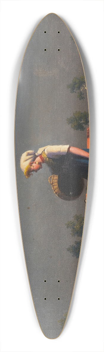 Paul Wilhelm Keller-Reutlingen - Mdchen mit Korb und Flasche im Mohnblumenfeld 39.3 inch art pintail longboard deck