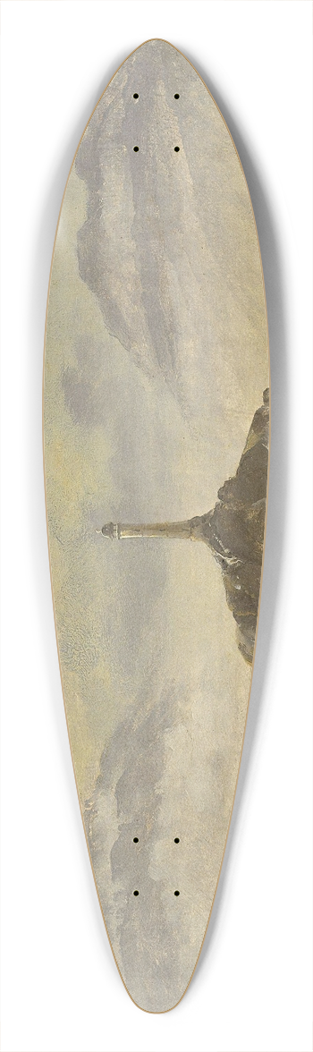 Peder Balke - Lighthouse on the Norwegian Coast 39.3 inch art pintail longboard deck