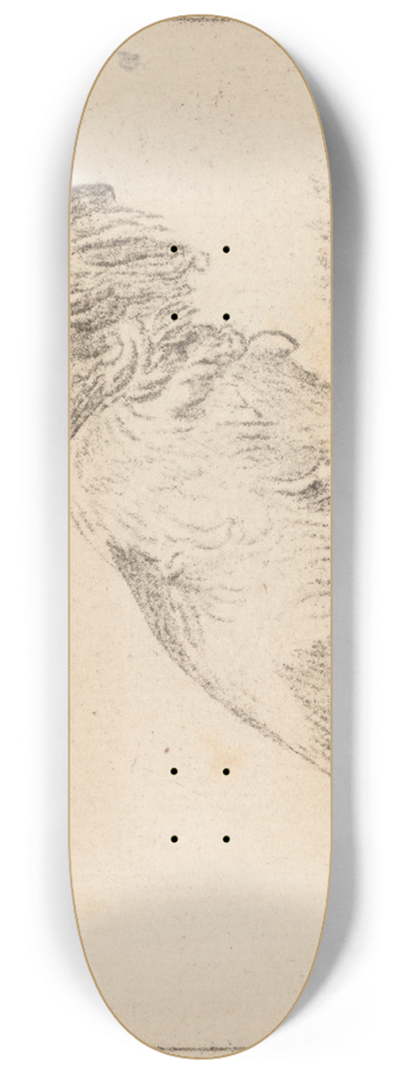 Cornelis Ploos van Amstel - Seated Dog 8.25 inch art skate deck