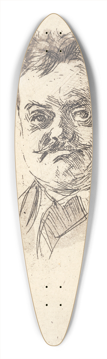 Peder Severin Kryer - Portrt af Carl Locher, en face 39.3 inch art pintail longboard deck