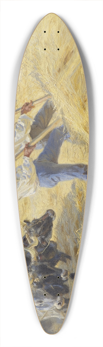 Peder Severin Kryer - Threshing in the Abruzzi. Civit dAntino 39.3 inch art pintail longboard deck