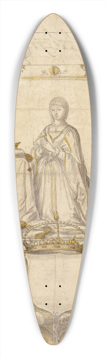 Pedro Mena y Medrano - Study for a Statue of Queen Isabella 39.3 inch art pintail longboard deck
