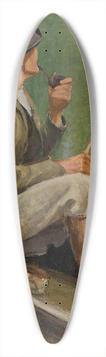 Pekka Halonen - Man Fishing 39.3 inch art pintail longboard deck