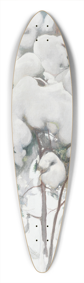 Pekka Halonen - Snow-Covered Pine Saplings 39.3 inch art pintail longboard deck