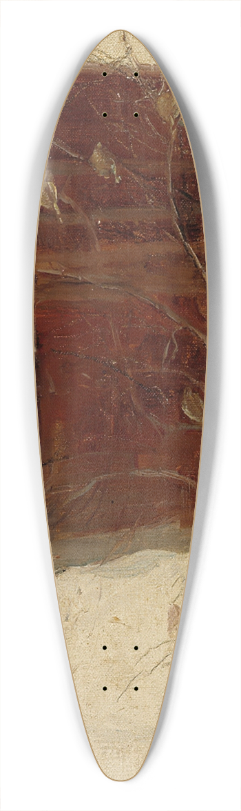 Pekka Halonen - Titmice in Birch Trees 39.3 inch art pintail longboard deck