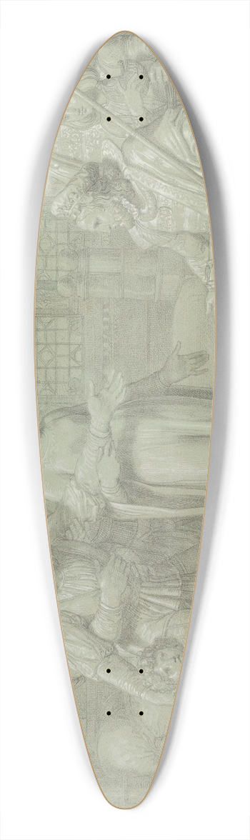 Pelagio Palagi - King Charles VIII of France with the Dying Gian Galeazzo Sforza at Pavia 39.3 inch art pintail longboard deck