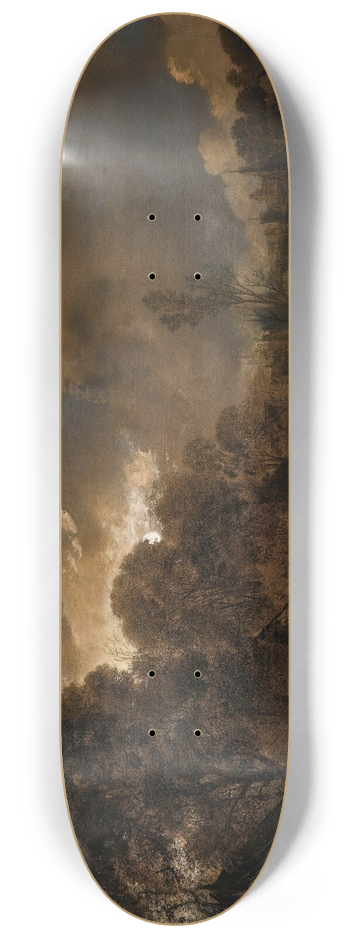 Aert van der Neer - A canal by moonlight 8.25 inch art skate deck