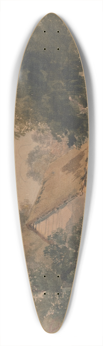 Peter DeWint - Near Matlock 39.3 inch art pintail longboard deck
