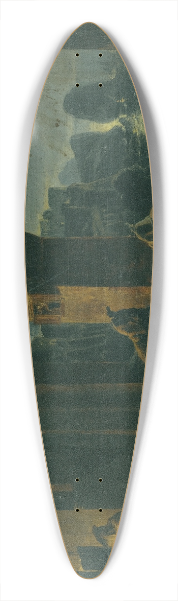 Peter Fendi - Cloister In The Moonlight 39.3 inch art pintail longboard deck