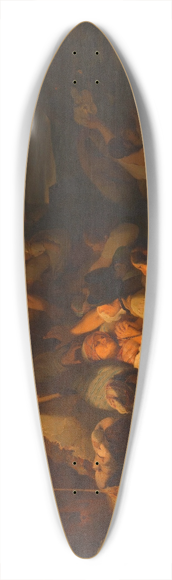 Peter Fendi - Szene aus der Donauberschwemmung 39.3 inch art pintail longboard deck