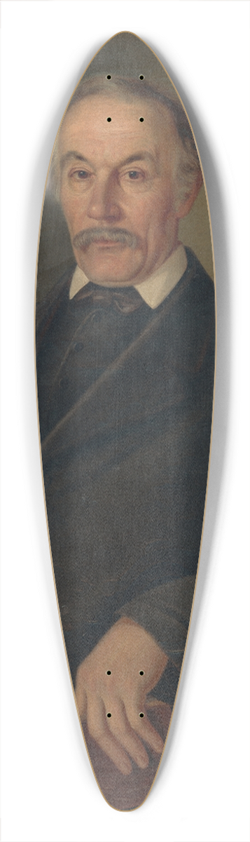 Peter Michal Boh - Portrait of J. Vavrean 39.3 inch art pintail longboard deck