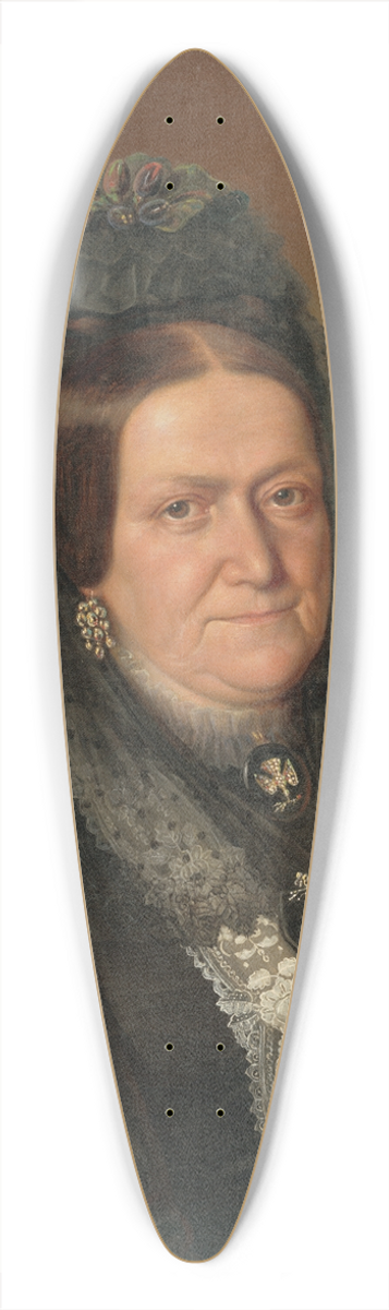 Peter Michal Boh - Portrait of Old Mrs. Kuhmannov 39.3 inch art pintail longboard deck