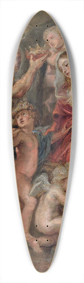 Peter Paul Rubens - Alexander and Roxana 39.3 inch art pintail longboard deck