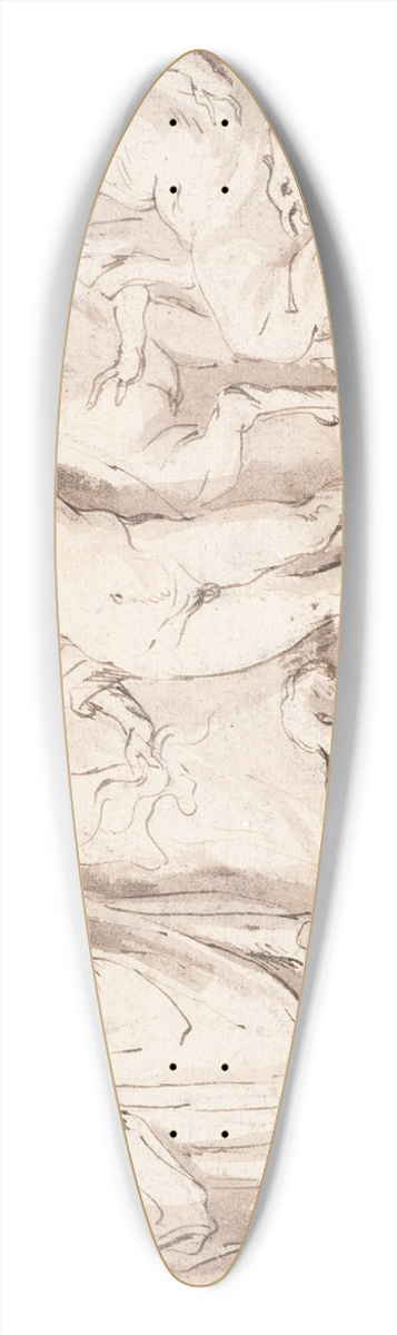Peter Paul Rubens - Alexander the Greats triumph 39.3 inch art pintail longboard deck