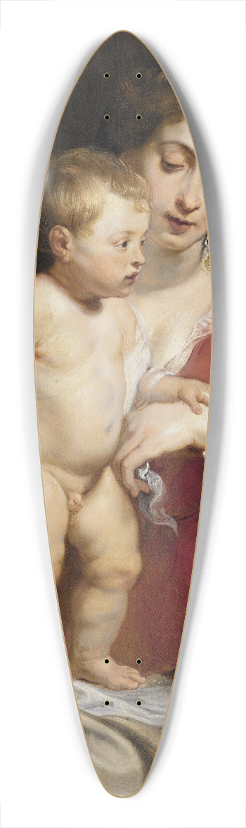Peter Paul Rubens - Madonna and Child 39.3 inch art pintail longboard deck