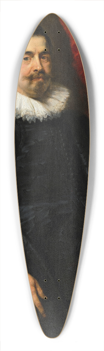 Peter Paul Rubens - Portrait of a Man,possibly Peter van Hecke 39.3 inch art pintail longboard deck