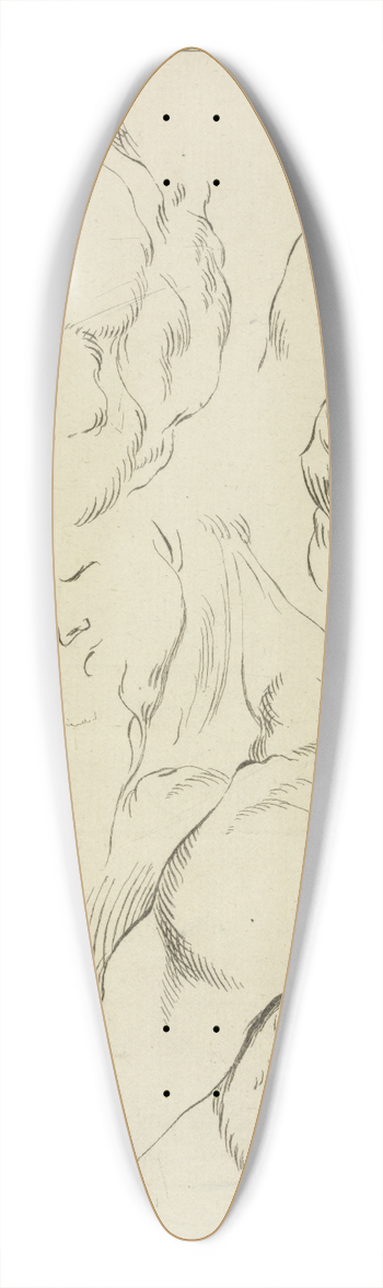 Peter Paul Rubens - Studies of a mans chest, biceps, and shoulders 39.3 inch art pintail longboard deck