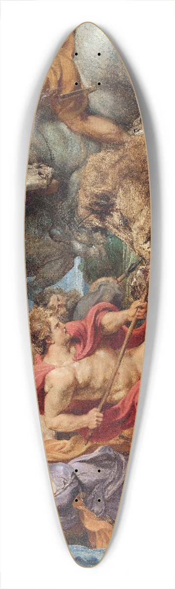 Peter Paul Rubens - The Calydonian Boar Hunt 39.3 inch art pintail longboard deck