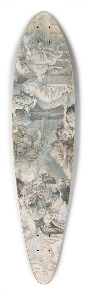 Peter Paul Rubens - The Garden of Love (left portion) 39.3 inch art pintail longboard deck