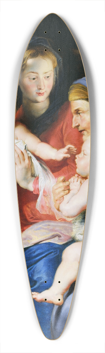 Peter Paul Rubens - The Holy Family with Saint Elizabeth and Saint John the Baptist 39.3 inch art pintail longboard deck