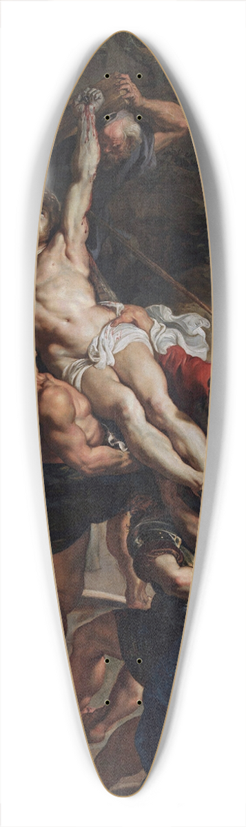 Peter Paul Rubens - The Raising of the Cross 39.3 inch art pintail longboard deck