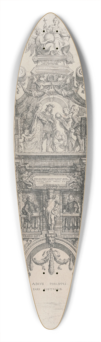 Peter Paul Rubens - The Triumphal Arch of Philip 39.3 inch art pintail longboard deck