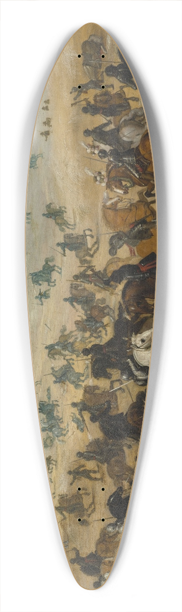 Peter Snayers - Battle on Vught Heath 39.3 inch art pintail longboard deck