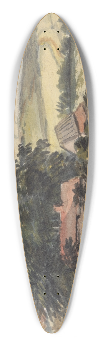 Peter Tillemans - From Hampstead 39.3 inch art pintail longboard deck
