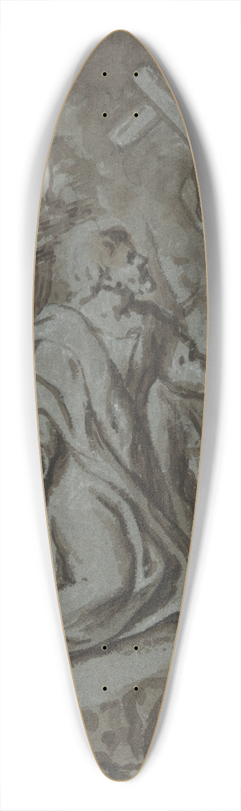 Peter van Lint - Christ inGethsemane 39.3 inch art pintail longboard deck