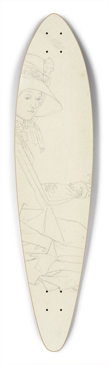 Peter von Cornelius - Bildnis der Christine Wenner, geborene Mal (Taunusreise) 39.3 inch art pintail longboard deck