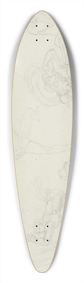 Peter von Cornelius - Der Rckzug vom Feldberg oder Die berschreitung des Baches (Taunusreise) 39.3 inch art pintail longboard deck