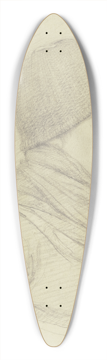 Peter von Hess - Portrt einer Buerin mit Wollmtze im Profil nach rechts 39.3 inch art pintail longboard deck