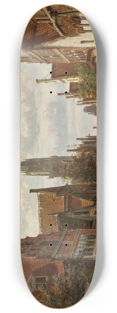 Cornelis Springer - De Vijzelstraat te Enkhuizen 8.25 inch art skate deck