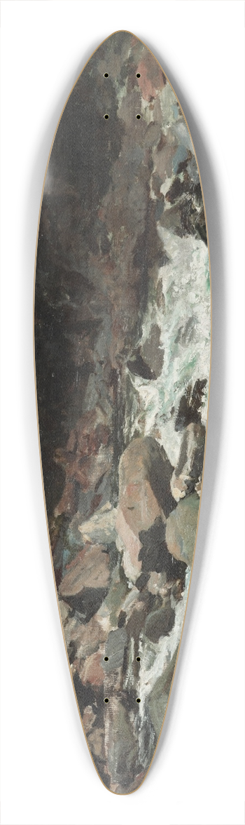 Petrus van der Velden - Mountain Stream, Otira Gorge 39.3 inch art pintail longboard deck