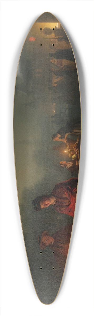 Petrus van Schendel - The night market 39.3 inch art pintail longboard deck