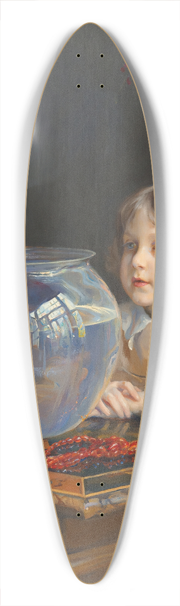 Philip Alexius de Lszl - John de Laszlo and a Goldfish Bowl 39.3 inch art pintail longboard deck