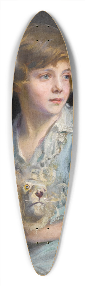 Philip Alexius de Lszl - Portrait of a Child with a Steiff Lion 39.3 inch art pintail longboard deck