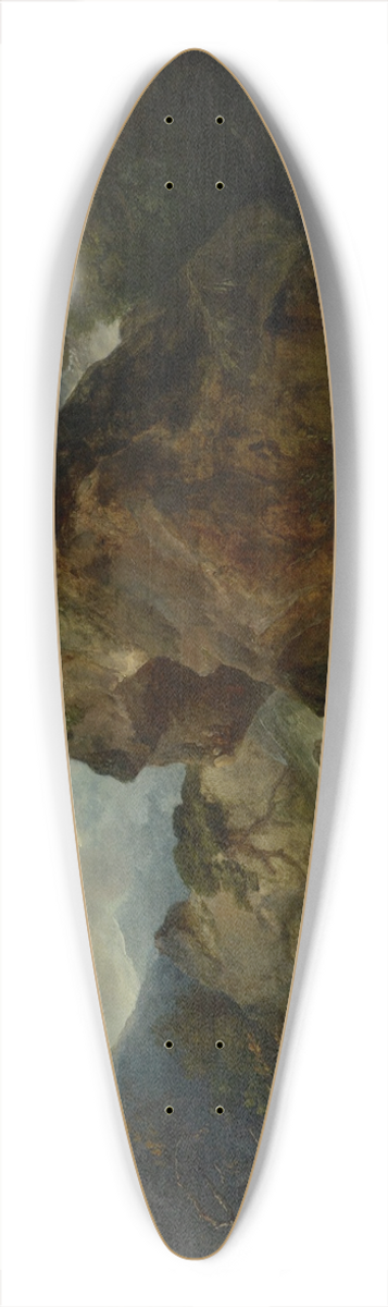 Philip James de Loutherbourg - Landscape with Boar Hunt 39.3 inch art pintail longboard deck