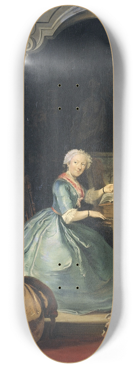 Cornelis Troost - Family Group near a Harpsichord 8.25 inch art skate deck