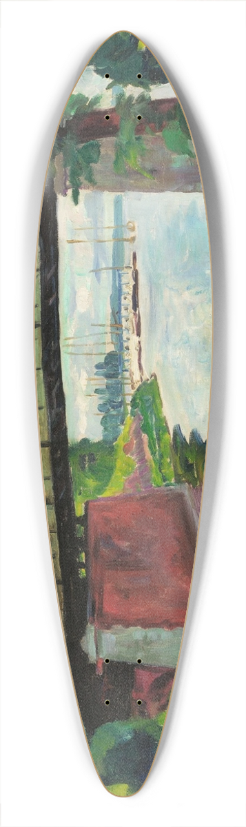 Philipp Franck - Die Wannseebrcke 39.3 inch art pintail longboard deck